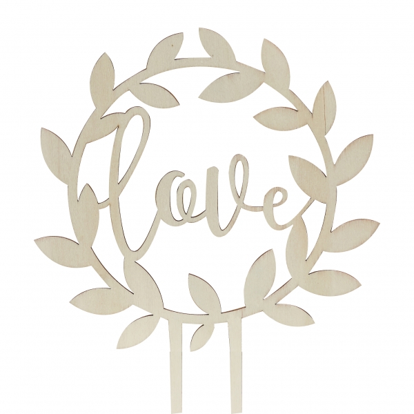 Cake Topper aus Holz - love